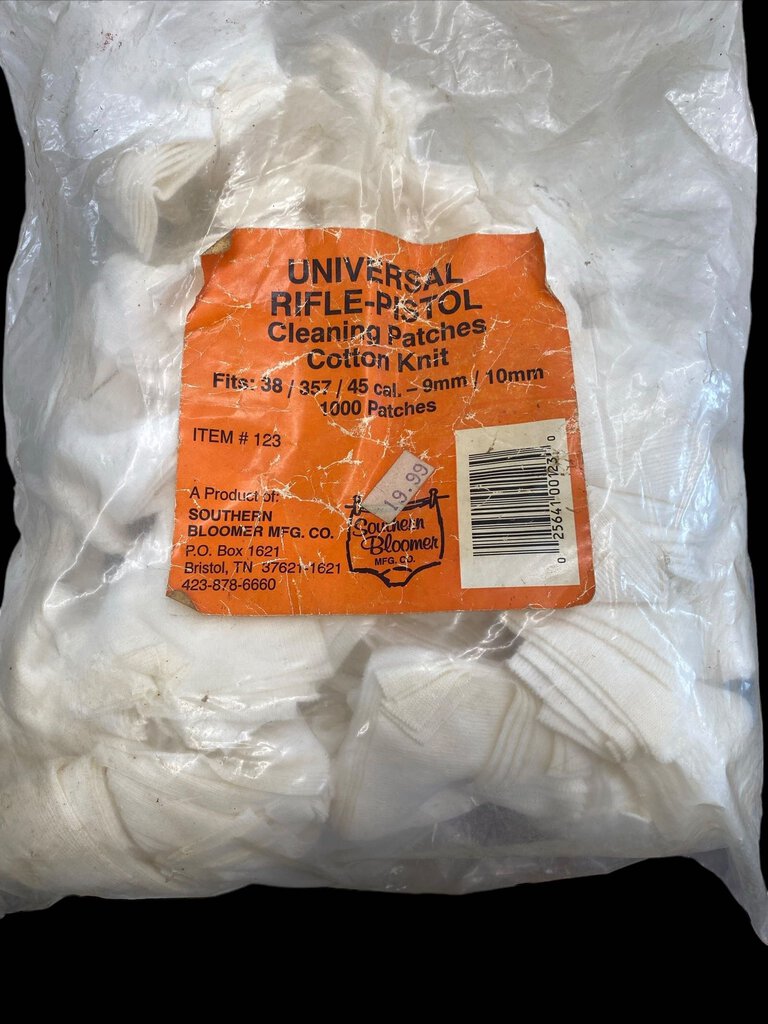 Universal Rifle=Pistol Cleaning Patches Cotten Knit
