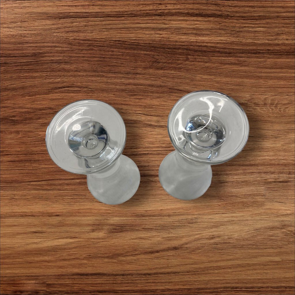 Footed Shot Glasses Jägermeister White Stag Logo Clear Etched Barware Set 2