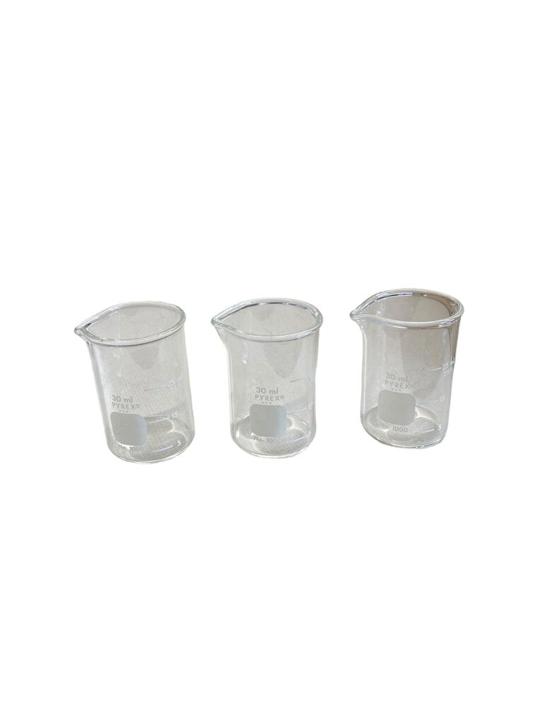 Pyrex Glass 30ml Beaker Measuring Cups Set 4