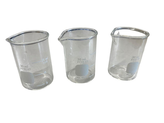 Pyrex Glass 30ml Beaker Measuring Cups Set 4