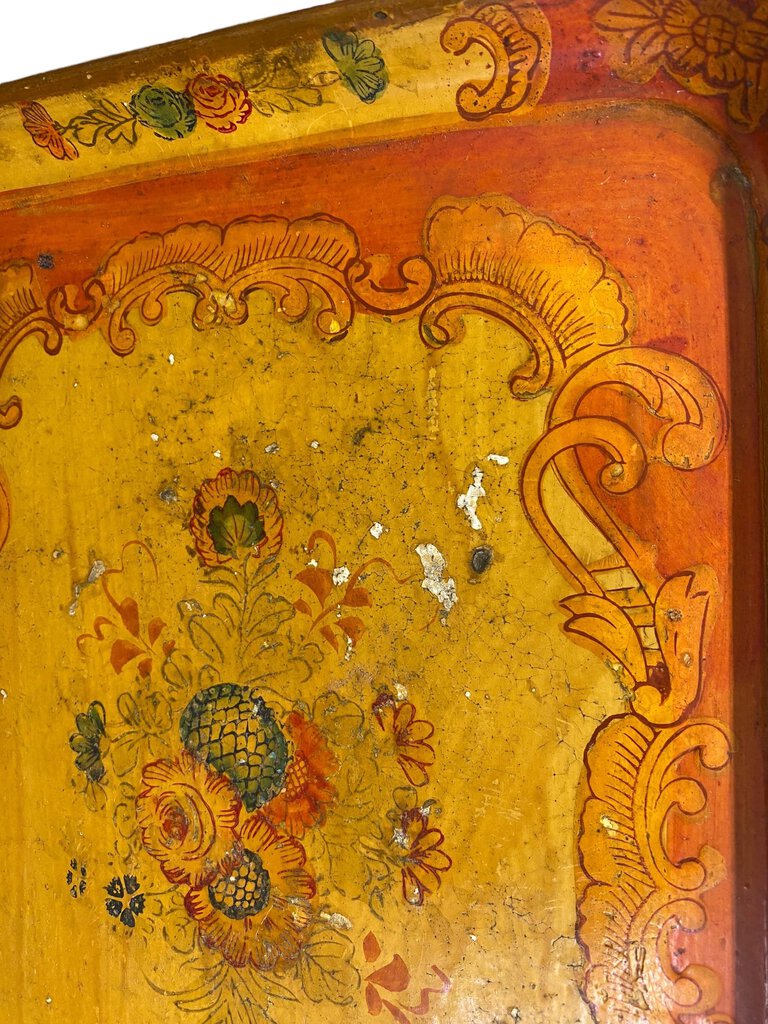 Vintage Paper Mache Serving Tray Made in Japan Patent 14"x10.5"