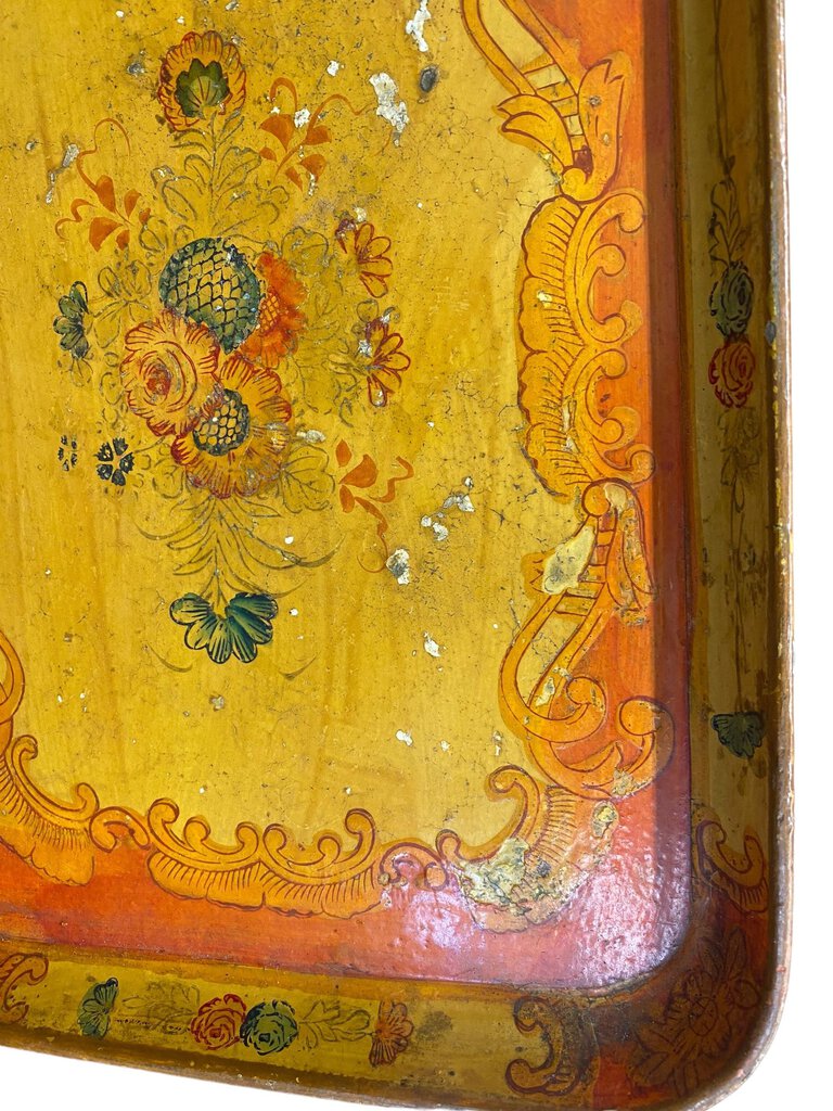 Vintage Paper Mache Serving Tray Made in Japan Patent 14"x10.5"