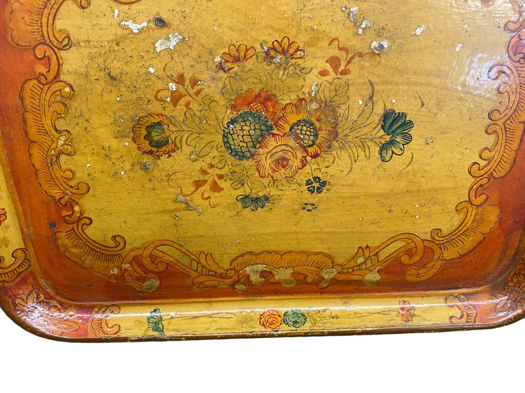 Vintage Paper Mache Serving Tray Made in Japan Patent 14"x10.5"