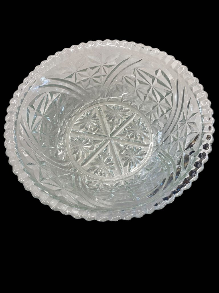 Vintage Anchor Hocking Clear Glass Serving Bowl