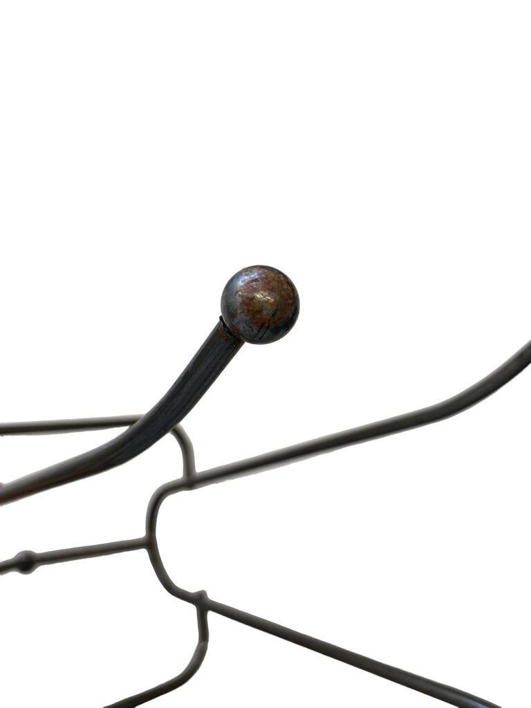 Dark Grey Metal Counter Standing Towel Rack Holder