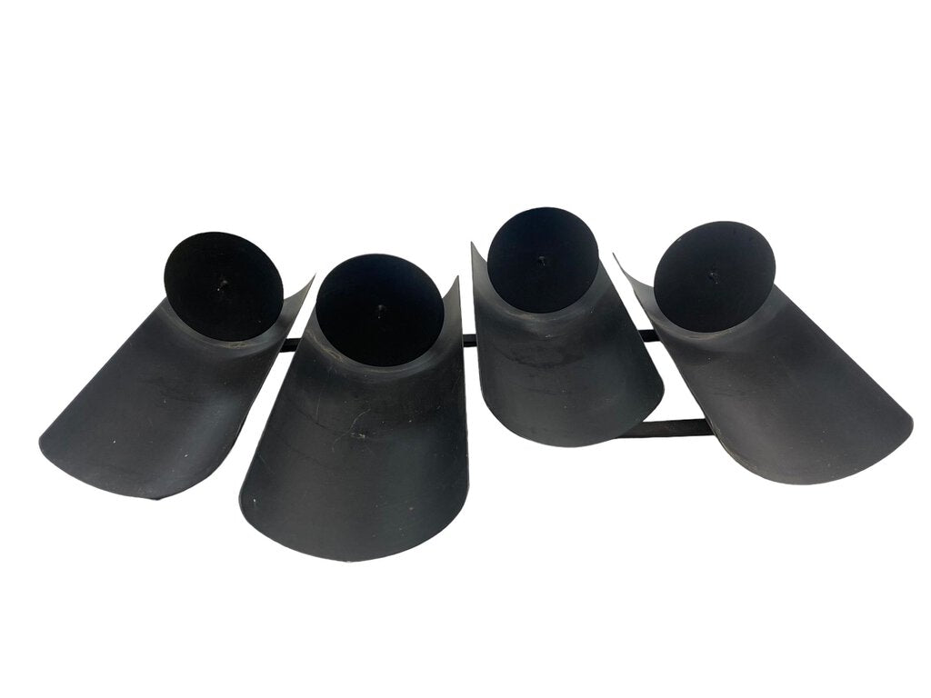 Black Metal Wall Decor 4 Candle Holder