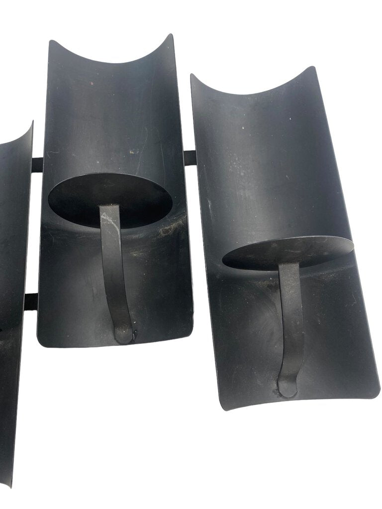 Black Metal Wall Decor 4 Candle Holder