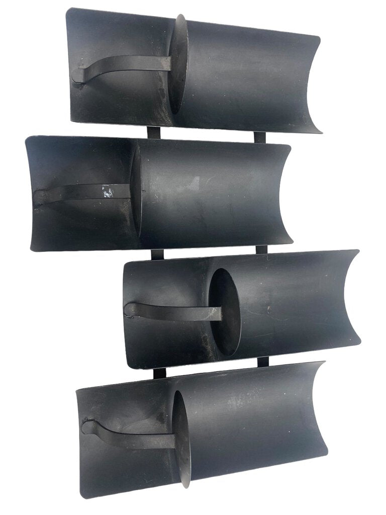 Black Metal Wall Decor 4 Candle Holder