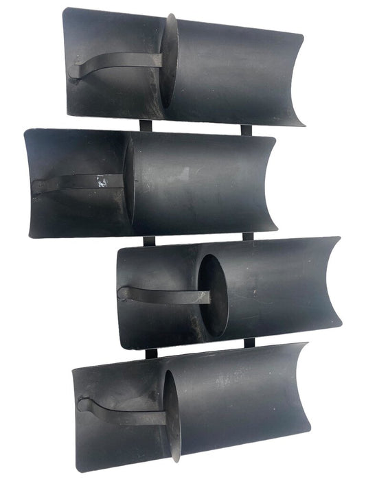 Black Metal Wall Decor 4 Candle Holder