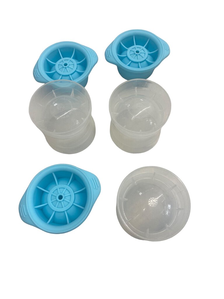 Silicone Ice Cube Mold Balls Lids Large Round 3" Sphere Set 3