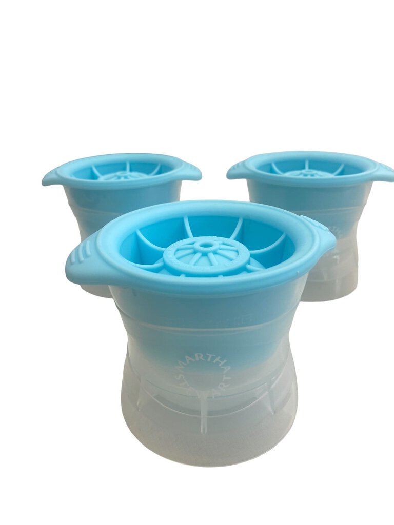 Silicone Ice Cube Mold Balls Lids Large Round 3" Sphere Set 3