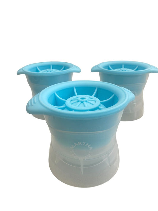 Silicone Ice Cube Mold Balls Lids Large Round 3" Sphere Set 3