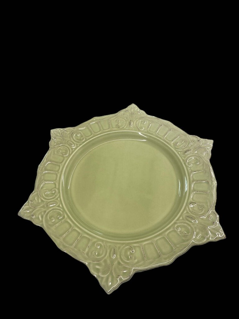Vintage Sage Green Matceramica Serving Charger Plate