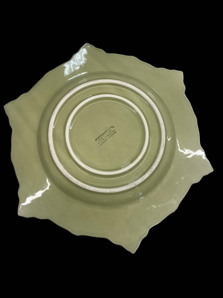 Vintage Sage Green Matceramica Serving Charger Plate
