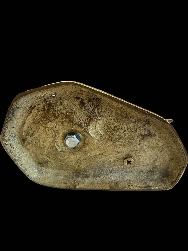 Vintage Brass Saguaro Catus and Roadrunner Statue 10"Tall