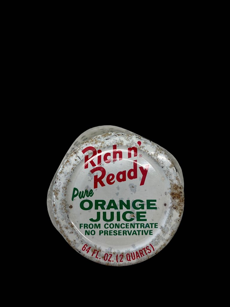 Vintage Advertising Rich N Ready Pure Orange Juice Glass Jar