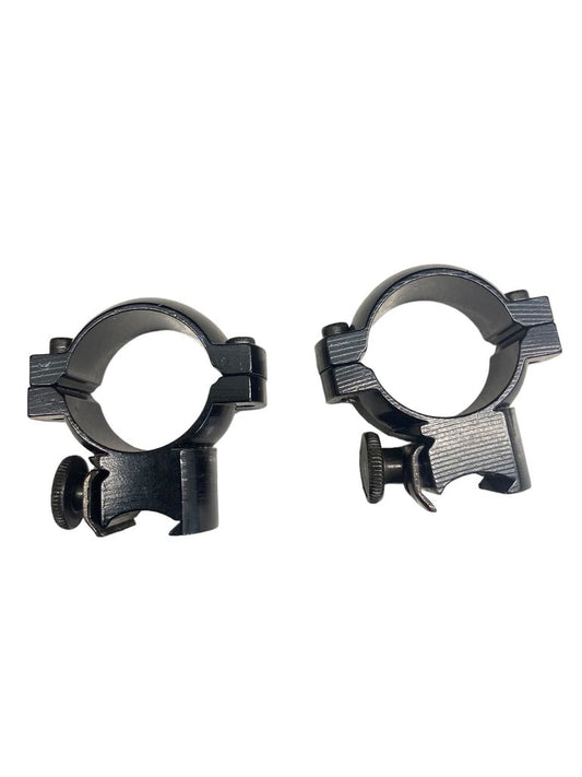 1" Scope Mount Rings Gloss Black