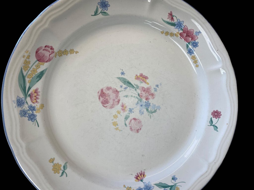 Tienshan Stoneware Floral Set Of 36 Dishes Dinner Pink White