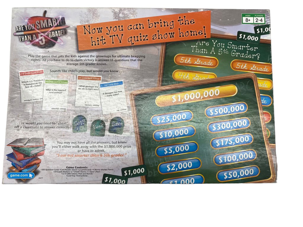 Are You Smarter Than A 5TH Grader Boardgame 2007