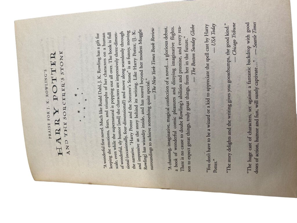 Harry Potter And The Sorcerer's Stone BOOK