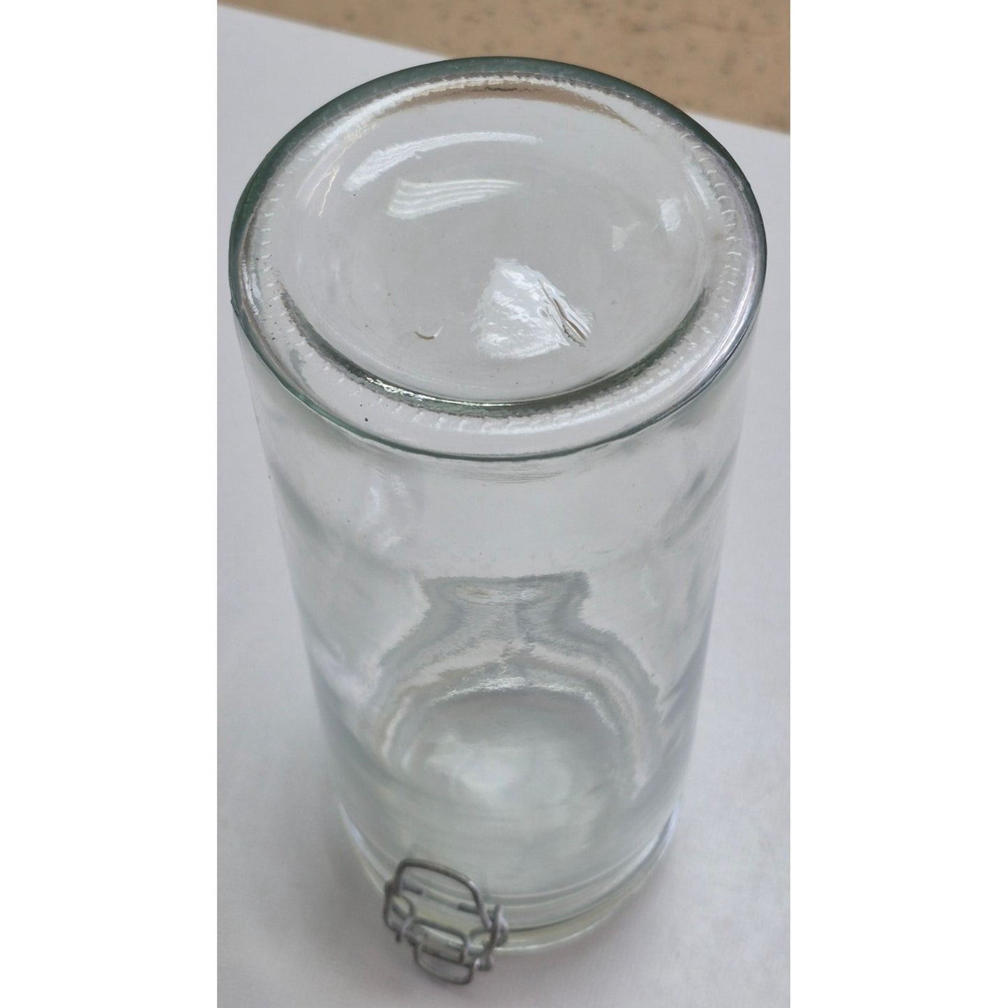 Clear Glass Airtight Storage Jar With Clamp Lid