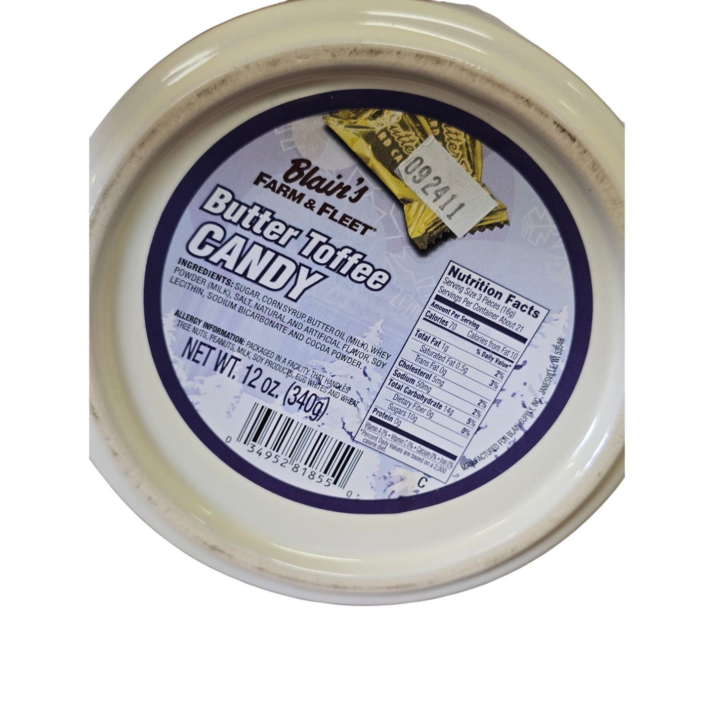 Vintage Ceramic Winter Scene Storage Canister