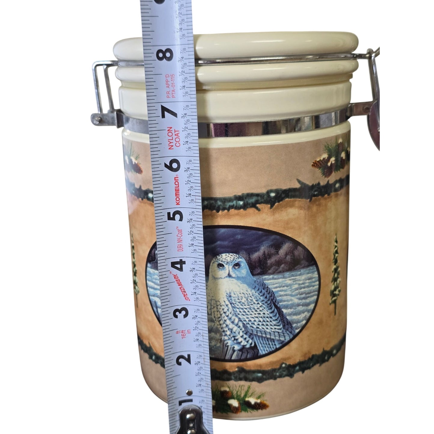 Vintage Ceramic Winter Scene Storage Canister