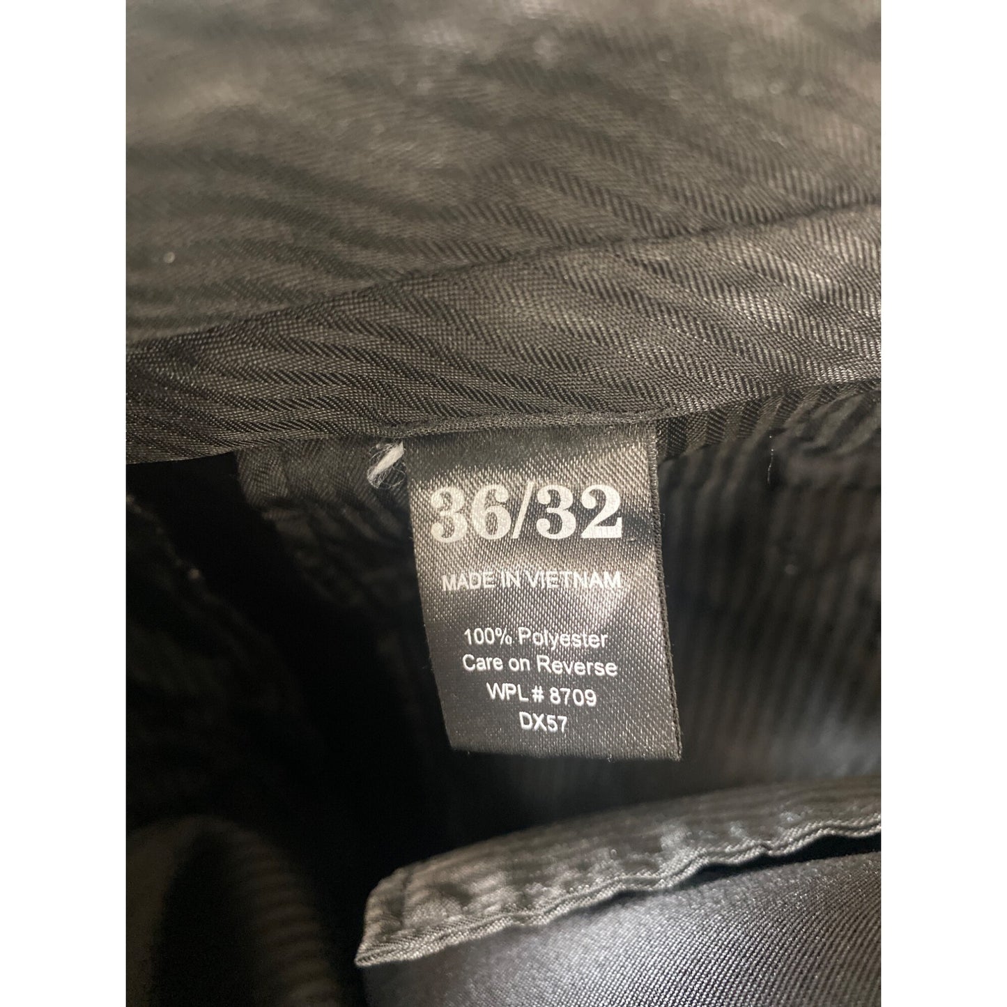 Dockers Mens Black Dress Pants 36/32 Polyester Made In Vietnam