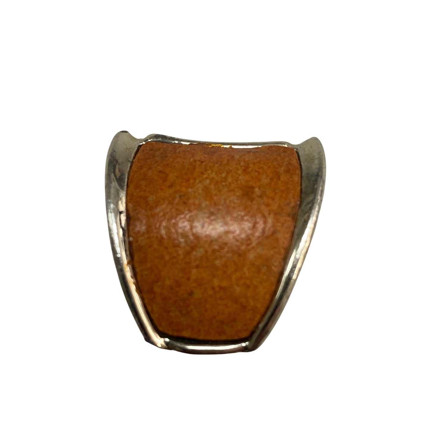 Vintage Gold-Tone & Orange Clip-On Earrings With Shiny Enamel Finish For Women