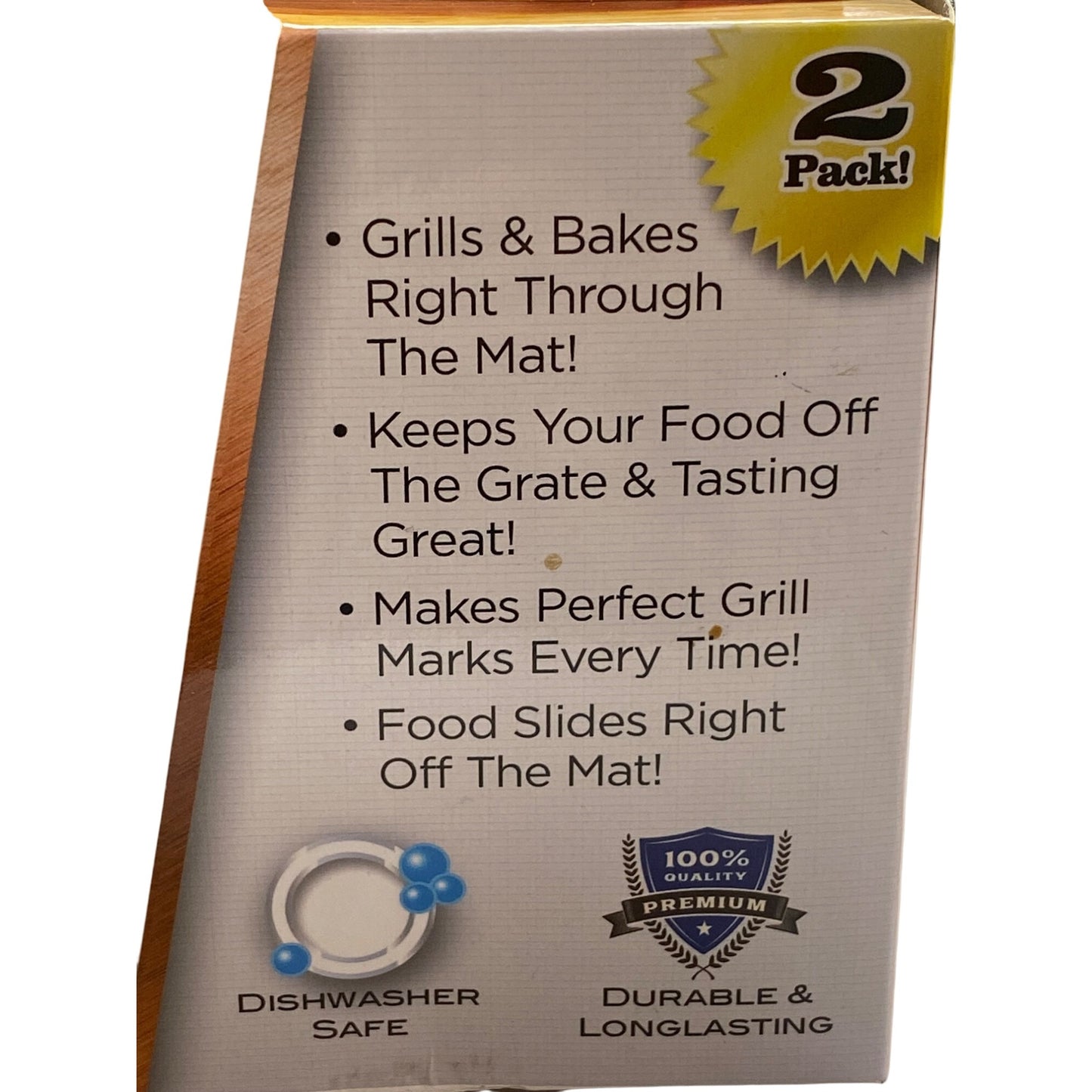 Copper Grill Mat 2 Pack Non-Stick Copper Infused Heat Conductive For Even Cooking & Reusable