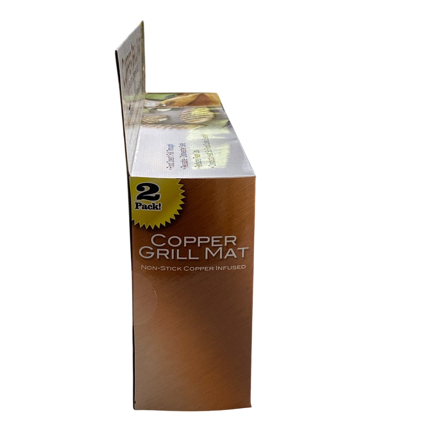 Copper Grill Mat 2 Pack Non-Stick Copper Infused Heat Conductive For Even Cooking & Reusable