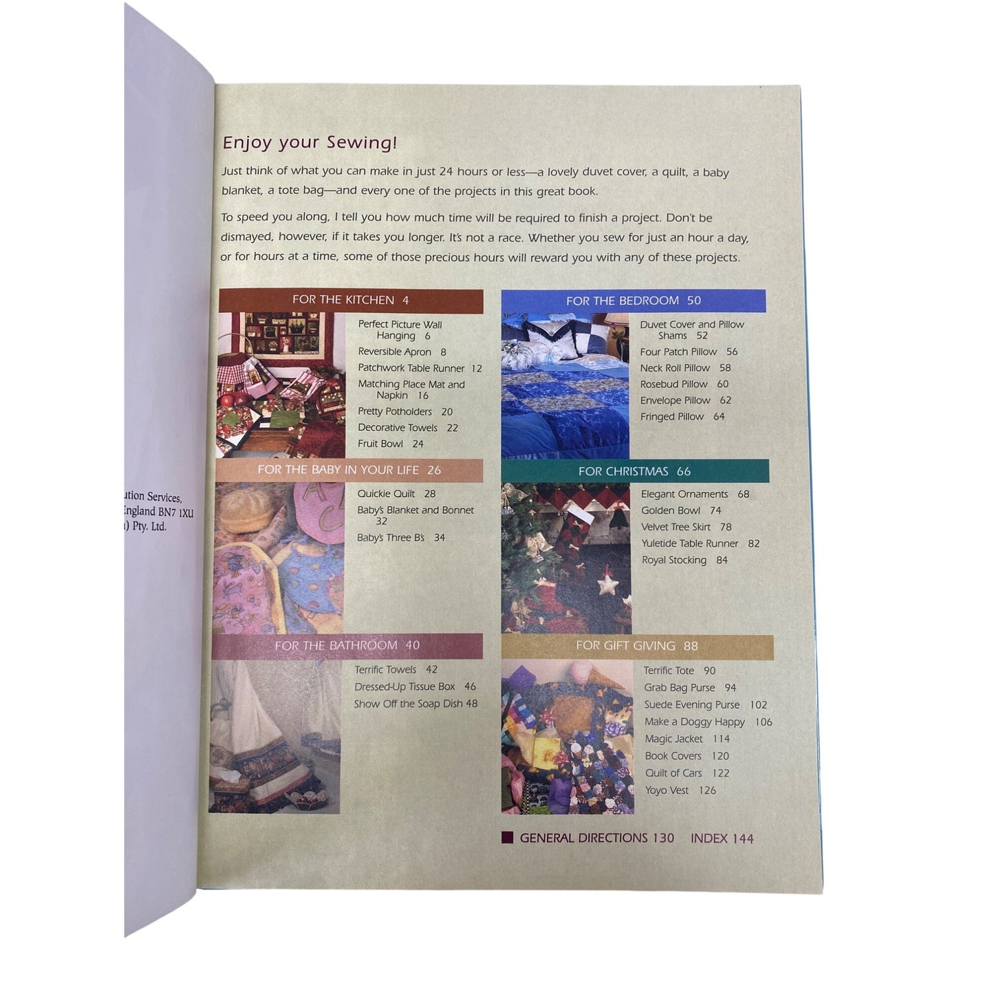 24-Hour Sewing Projects By Linda Causee Hardcover Book