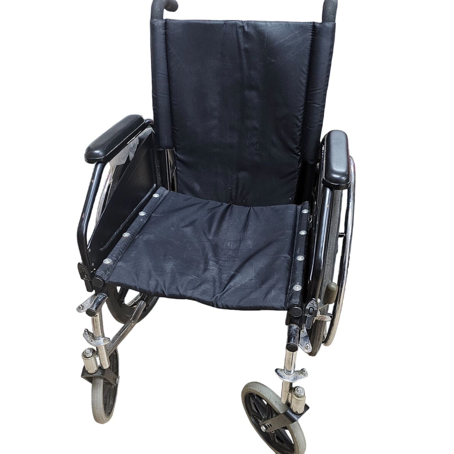 Medline Lightweight Foldable Wheelchair with Padded Armrests & Footrests