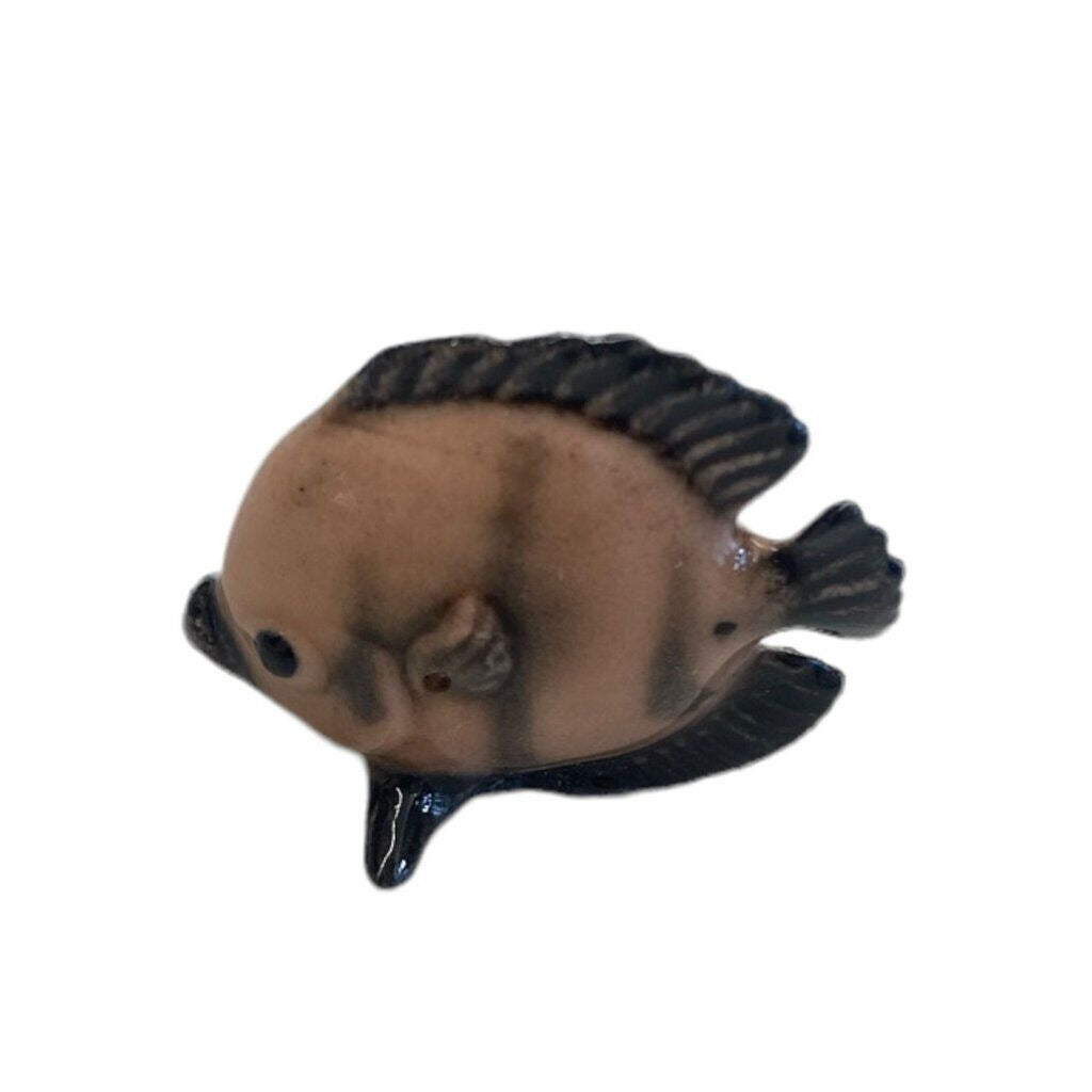 Vintage Hagen Renaker Angel Fish Pink Black Figure