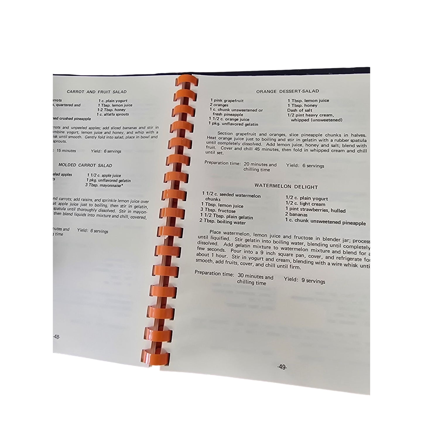 Feasting Naturally Spiral-Bound Cookbook  1980