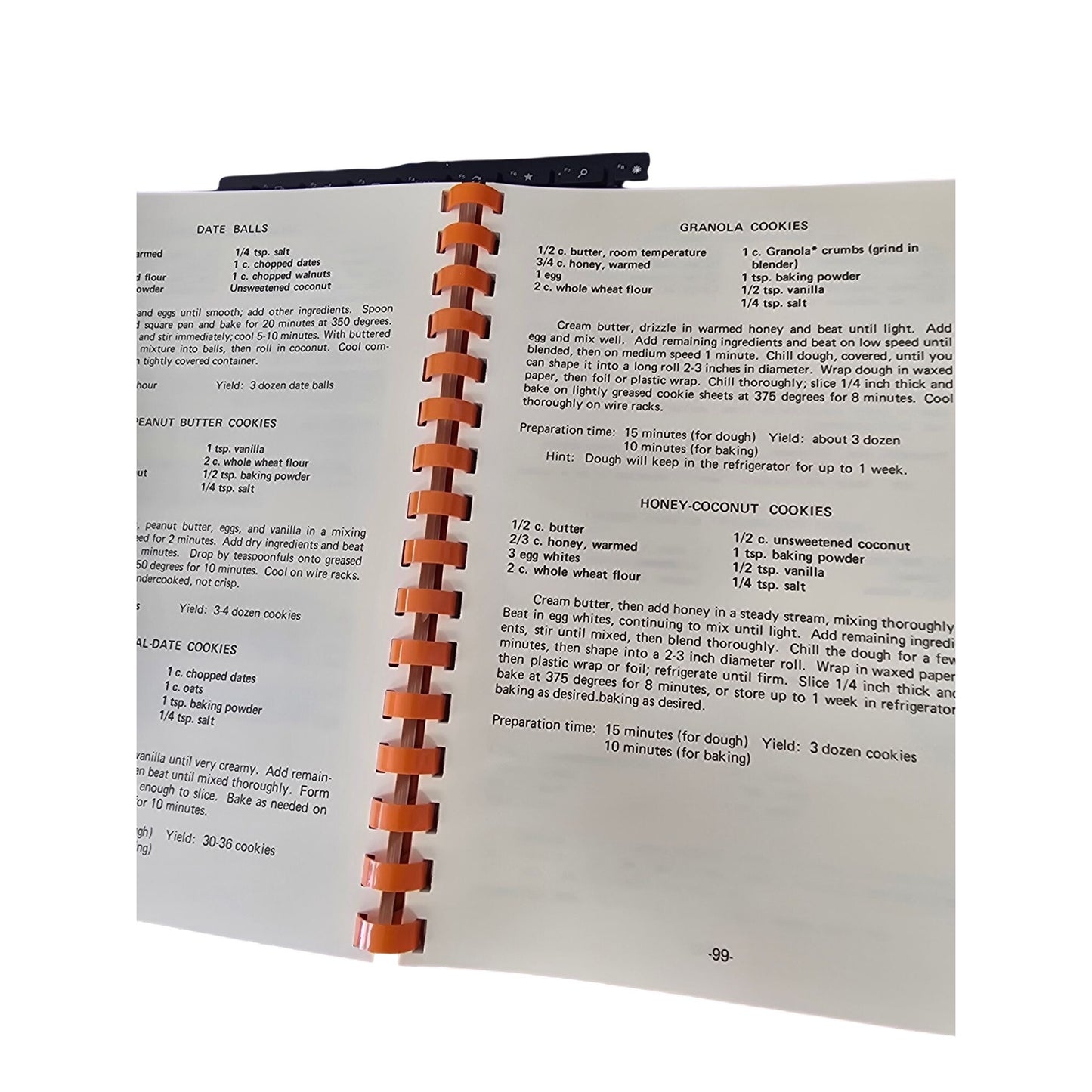 Feasting Naturally Spiral-Bound Cookbook  1980