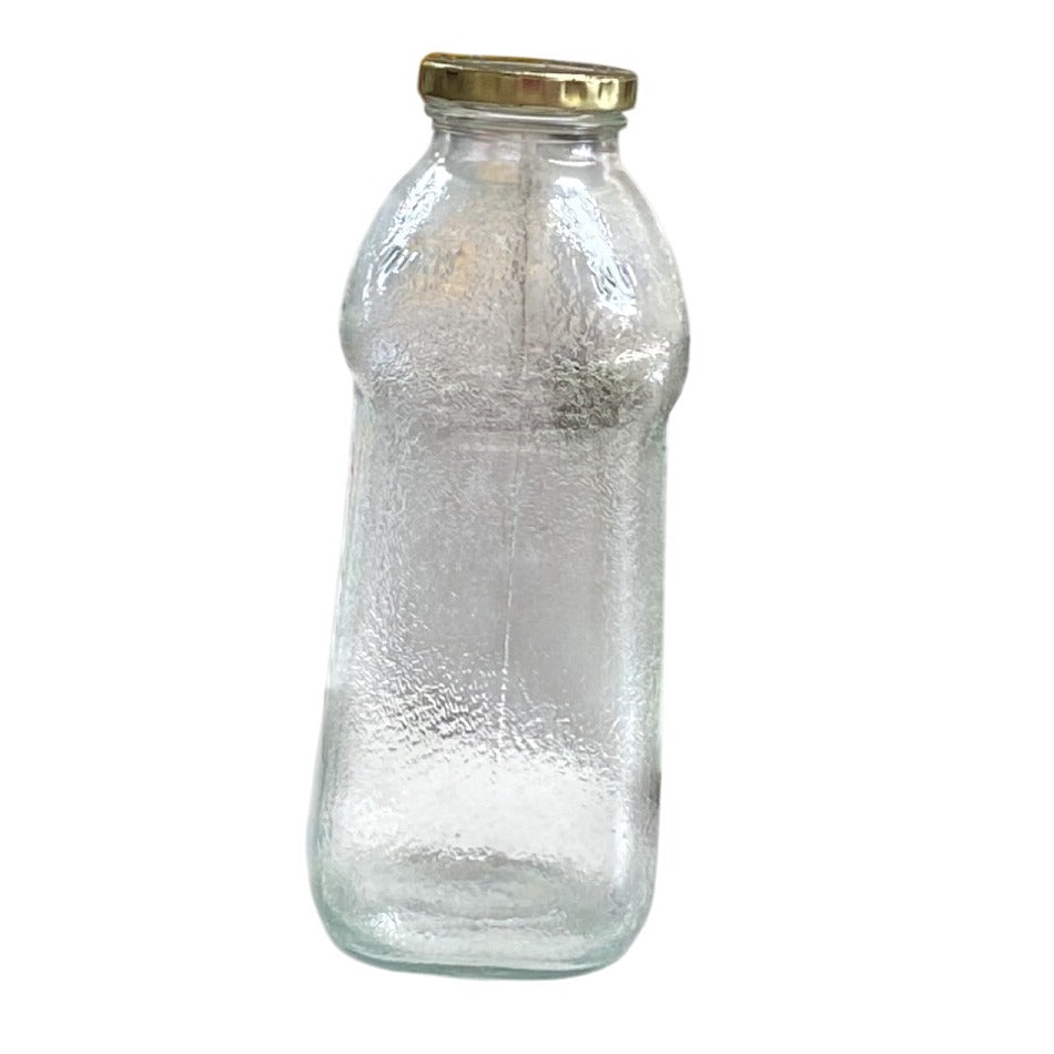 Vintage Clear Glass Milk Bottle