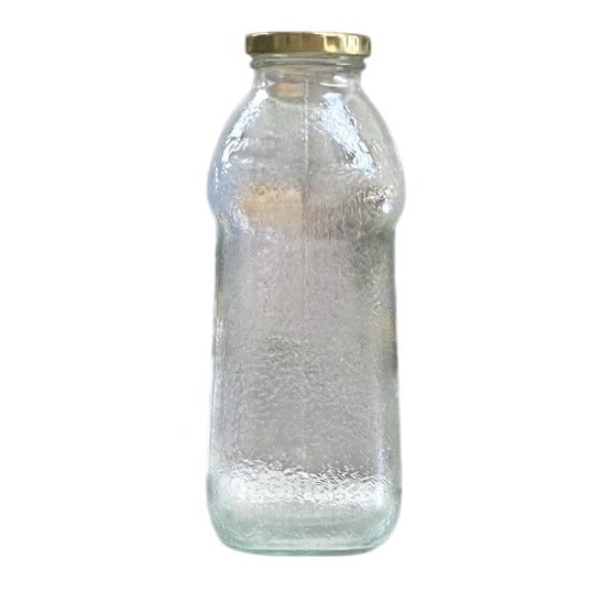 Vintage Clear Glass Milk Bottle