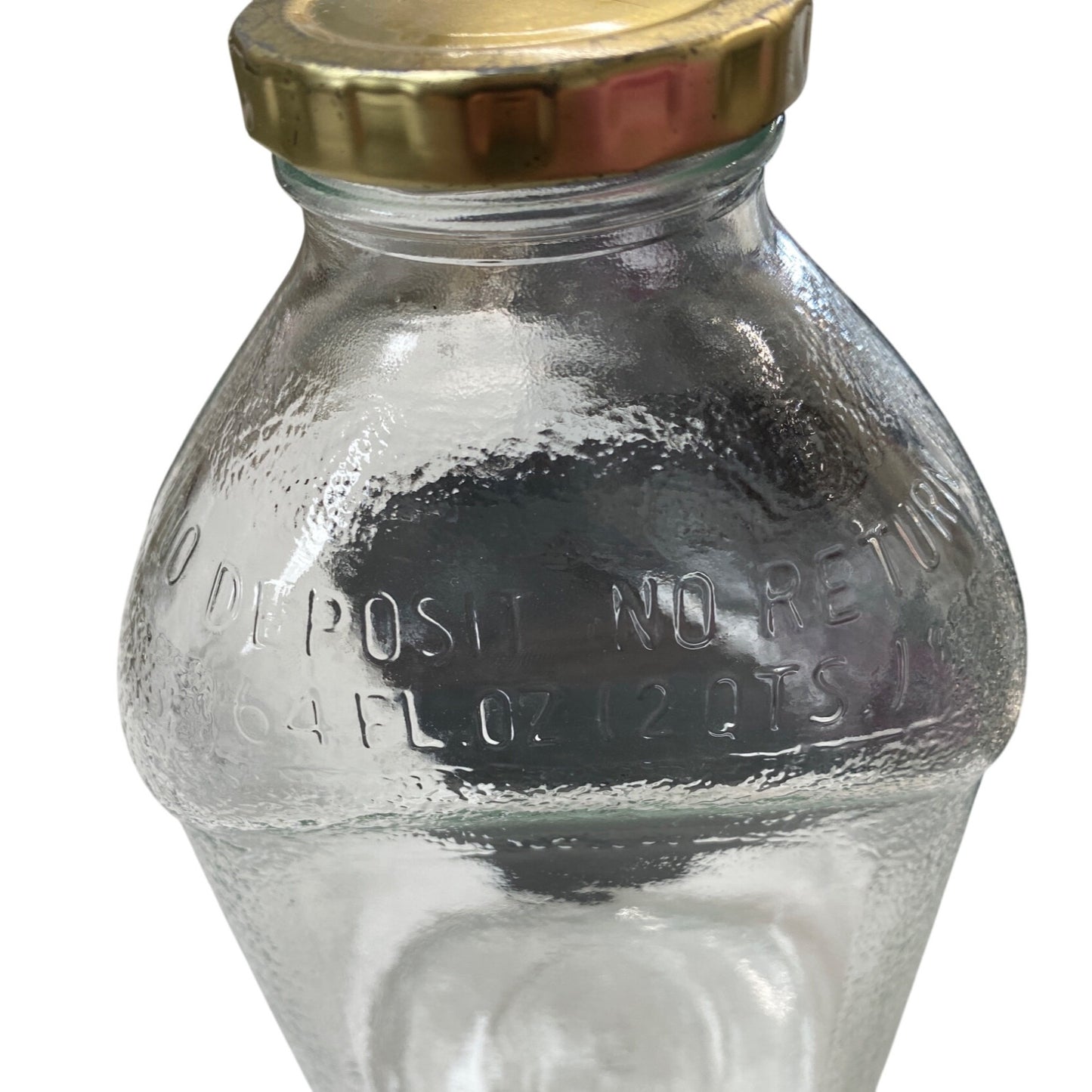 Vintage Clear Glass Milk Bottle