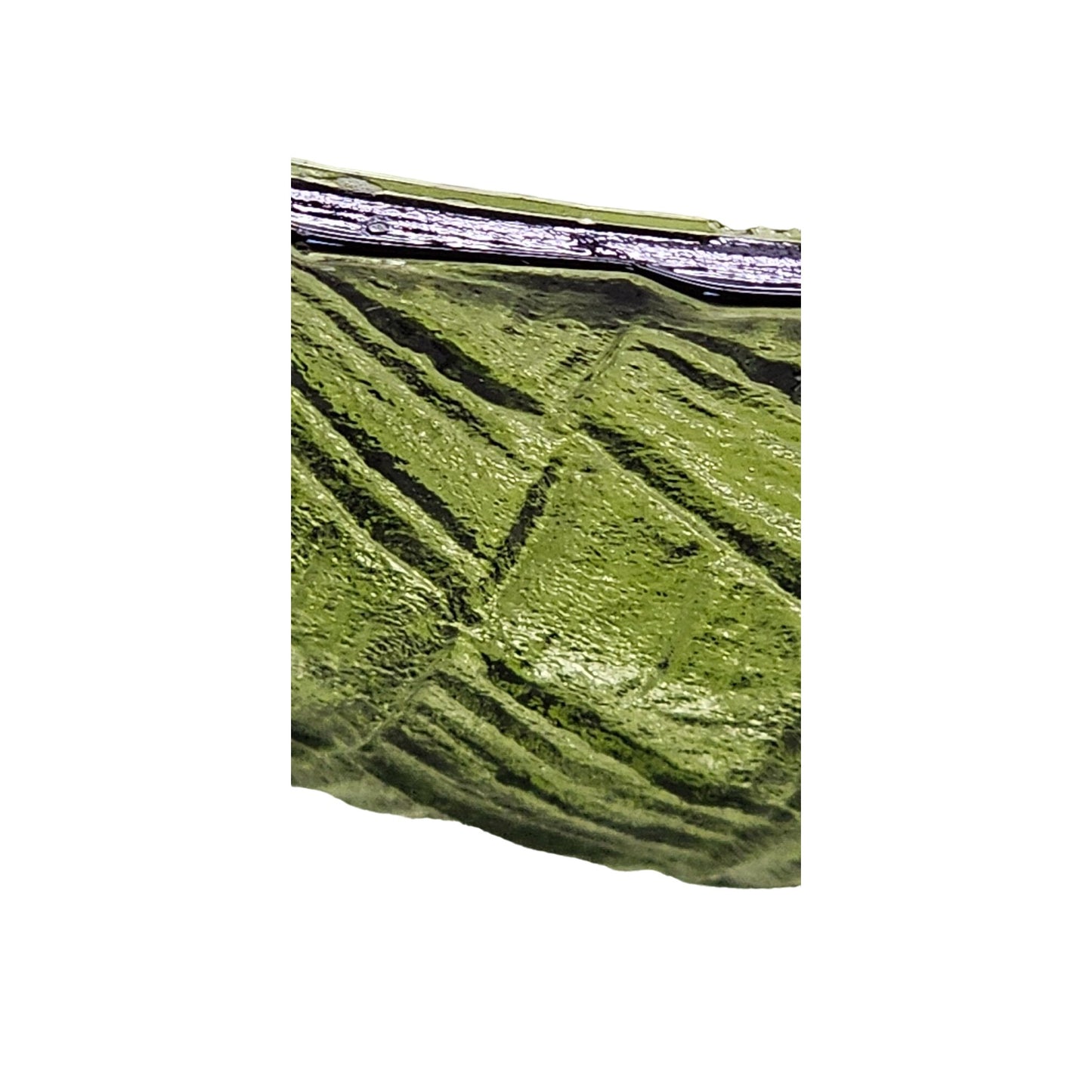 Vintage Green Textured Glass Bowl