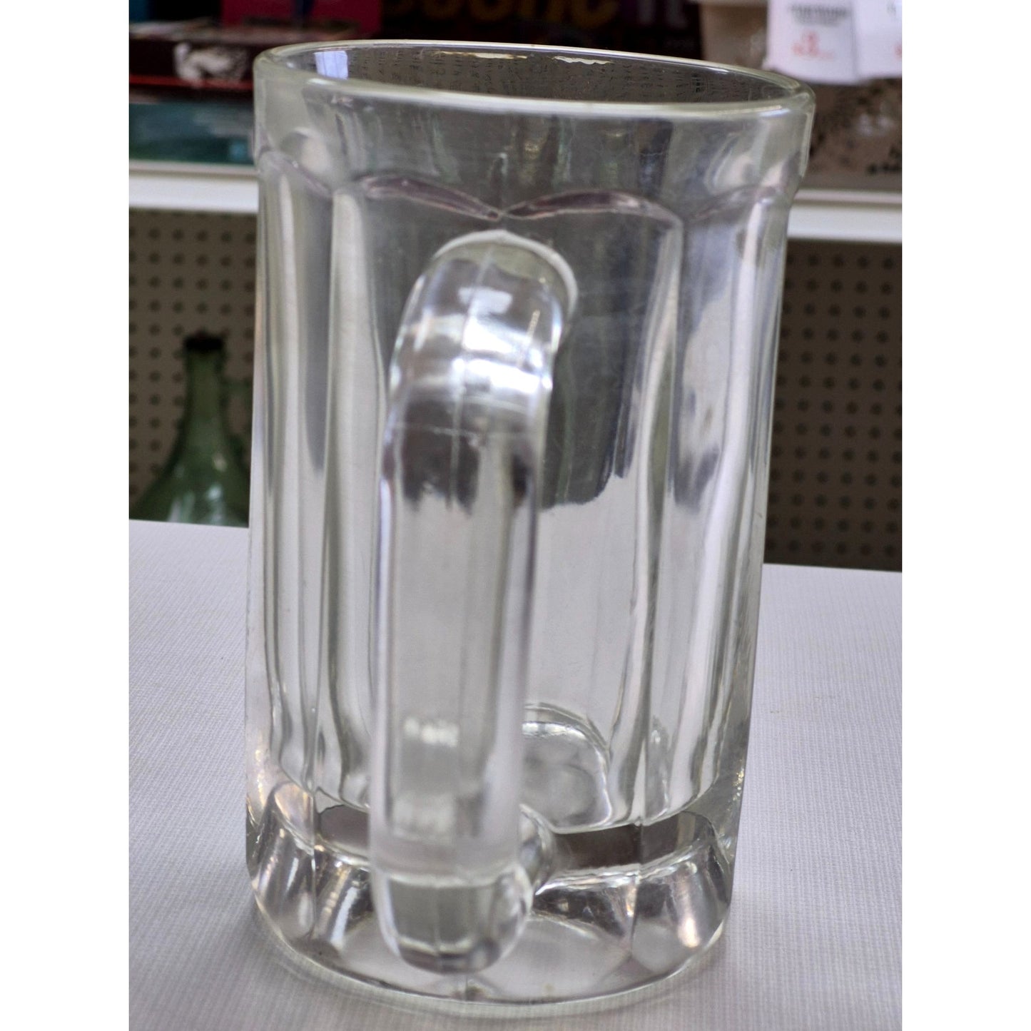 Clear Glass Beer Mug 16 oz Heavy Duty Large Handle Classic Design