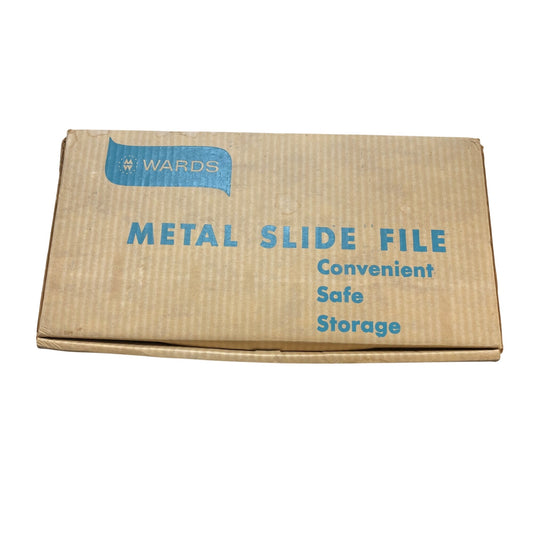 Wards Metal Slide File Case 2x2 With Box