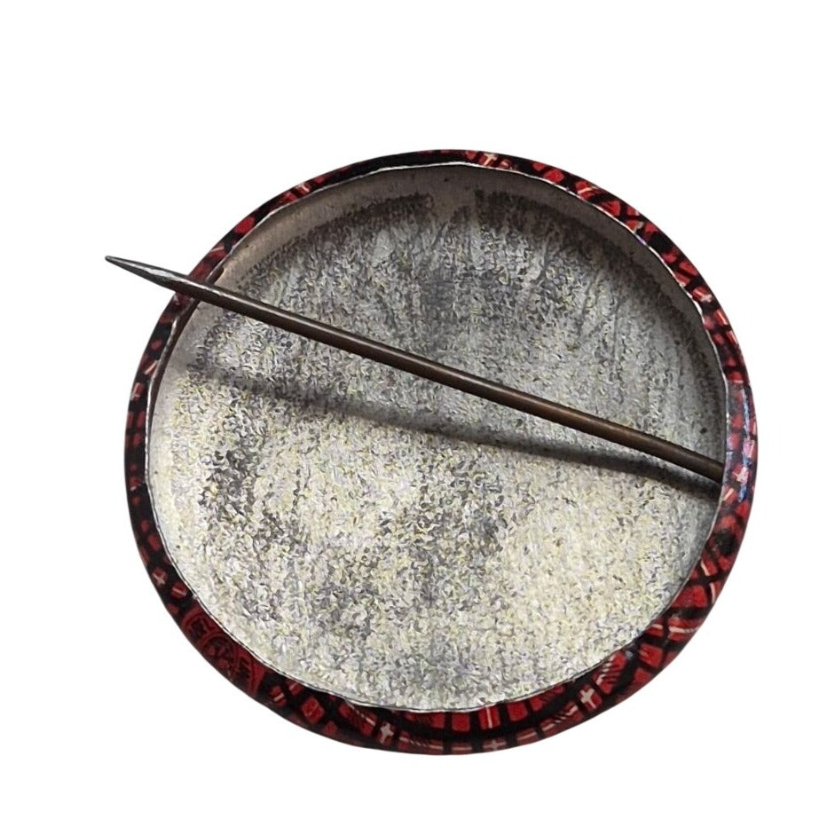 1958 Campaign Button MacKinnon Governor Minnesota Political Plaid Red Pin