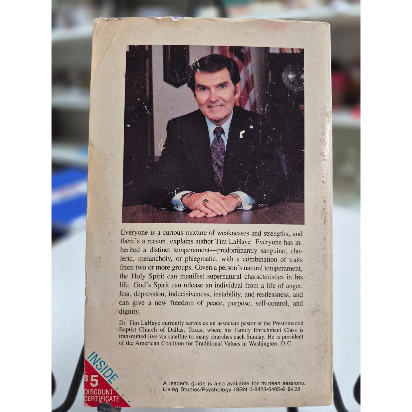 Spirit-Controlled Temperament By Tim LaHaye Living Studies Edition Paperback Book