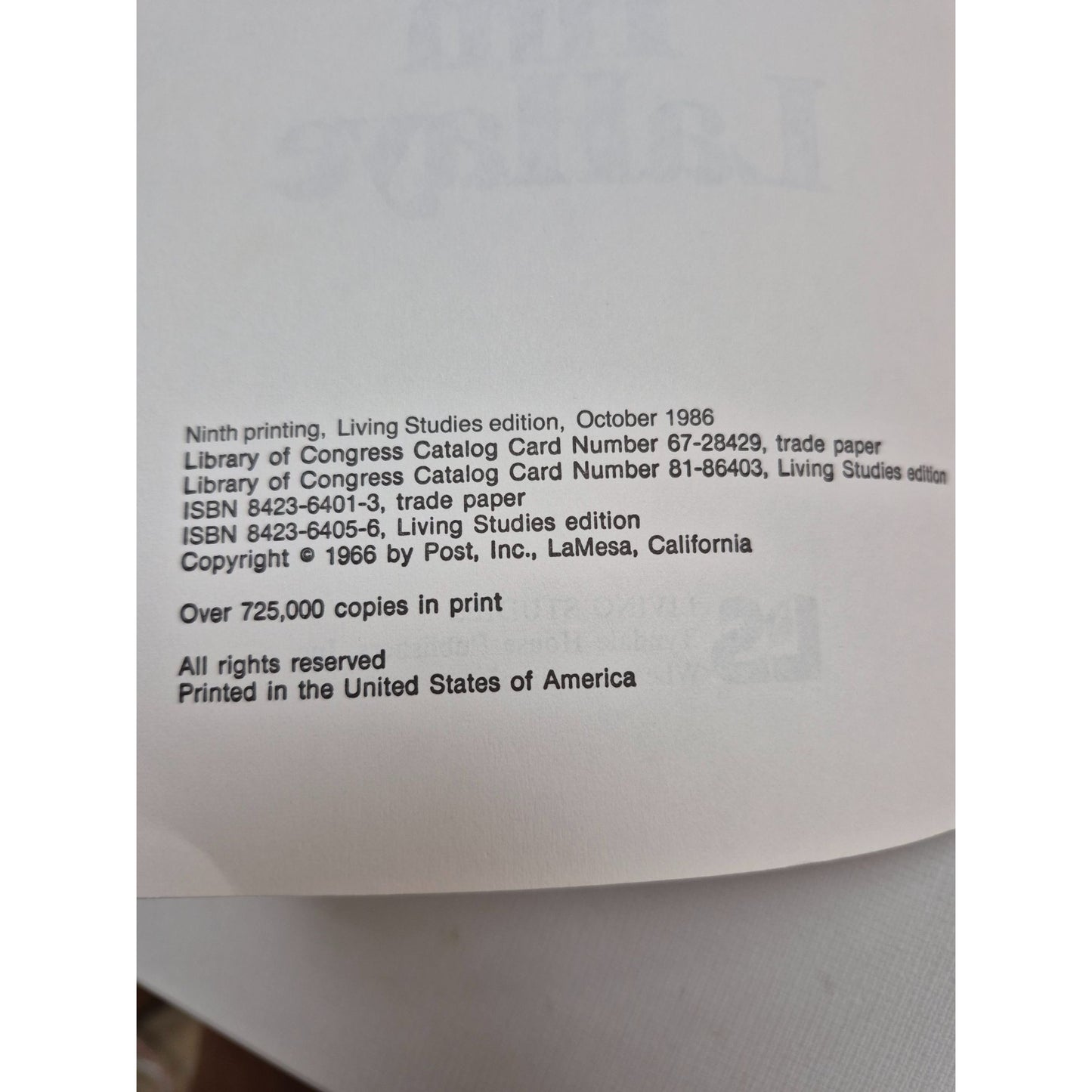 Spirit-Controlled Temperament By Tim LaHaye Living Studies Edition Paperback Book