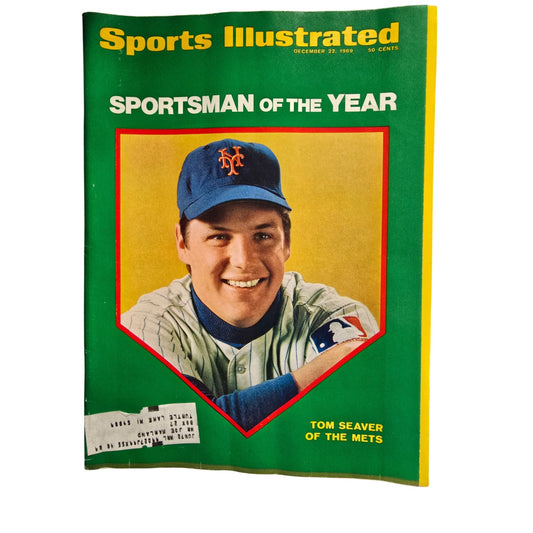 Vintage 1969 Sports Illustrated Sportsman Of The Year Tom Seaver Collectors Magazine