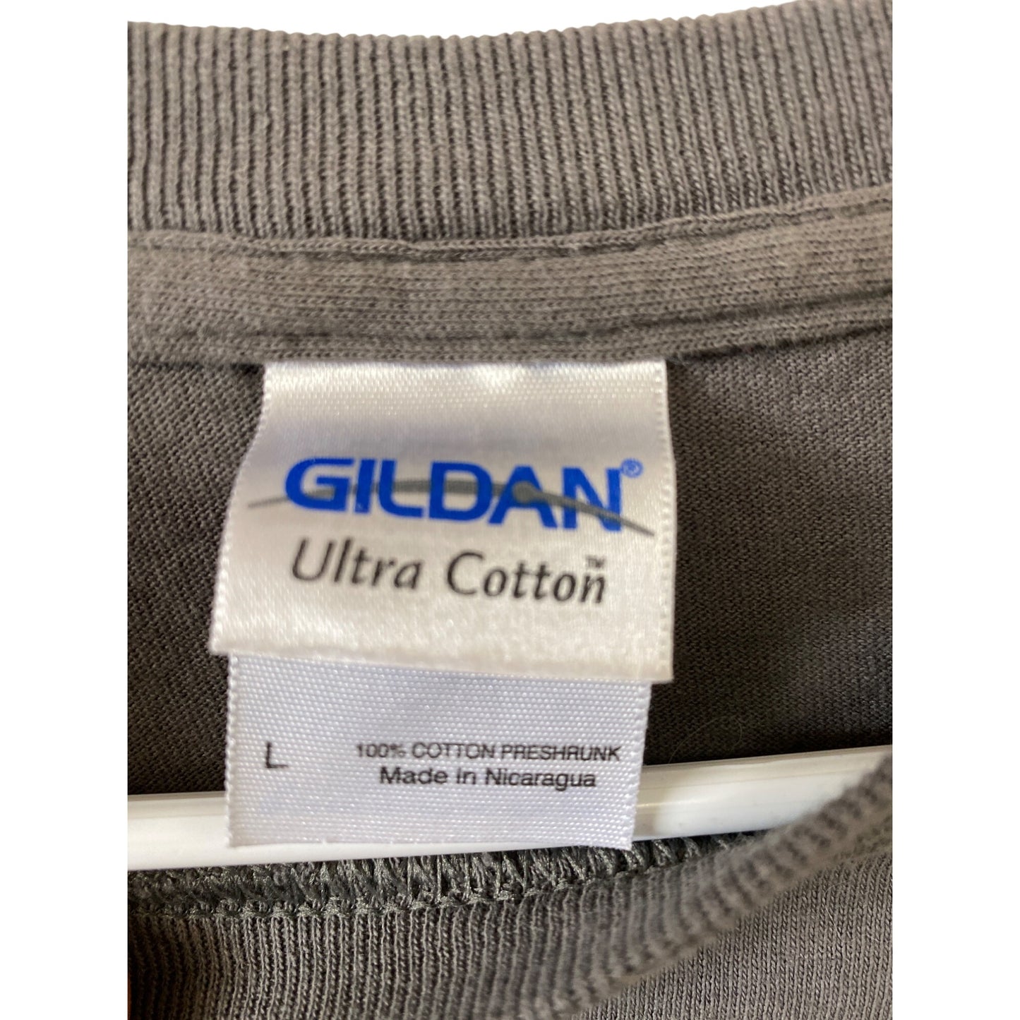 Funny Gildan Ultra Cotton Graphic T-Shirt L Gray "I Can Explain It To You But Cant Understand" size large