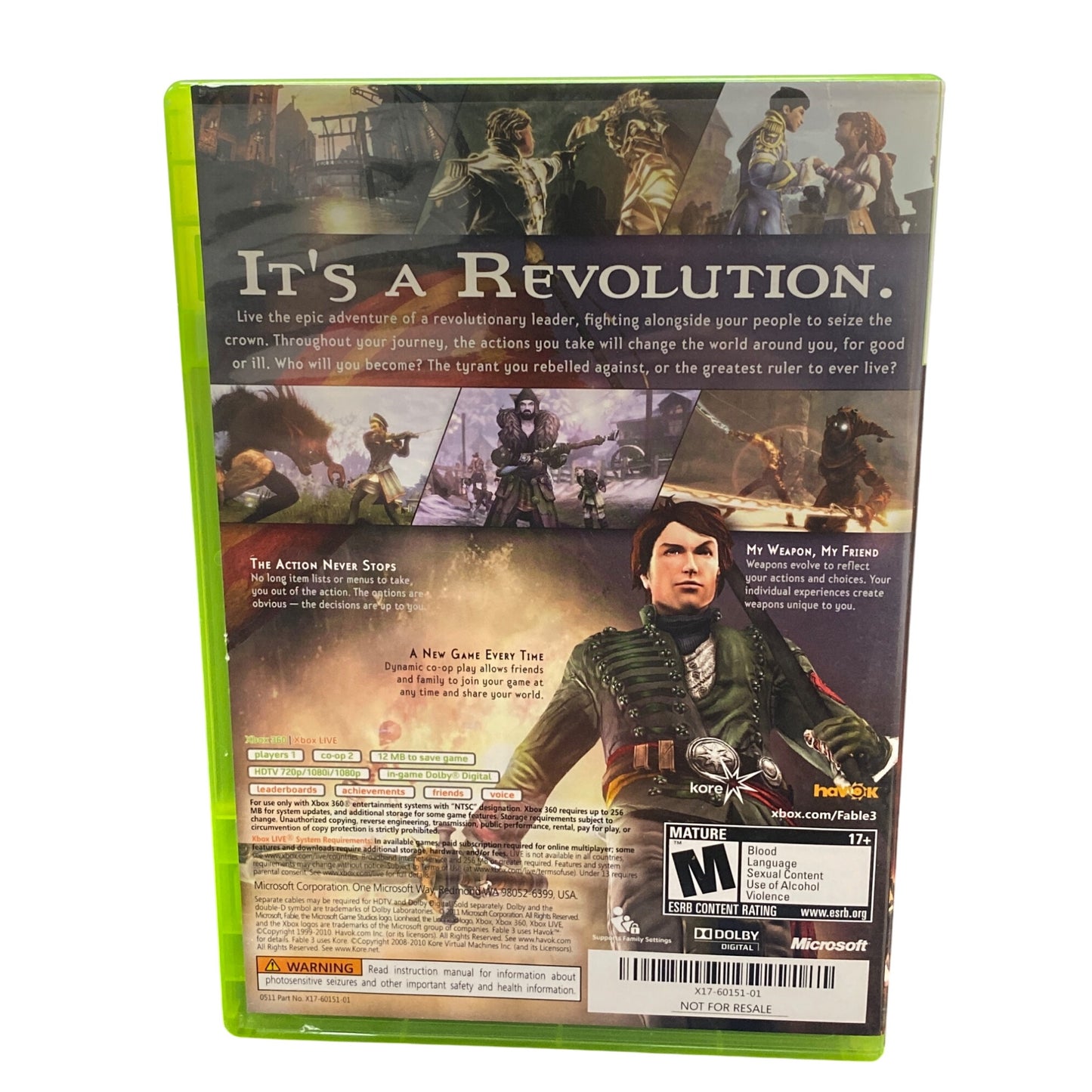 Fable III Xbox 360 Game With Case