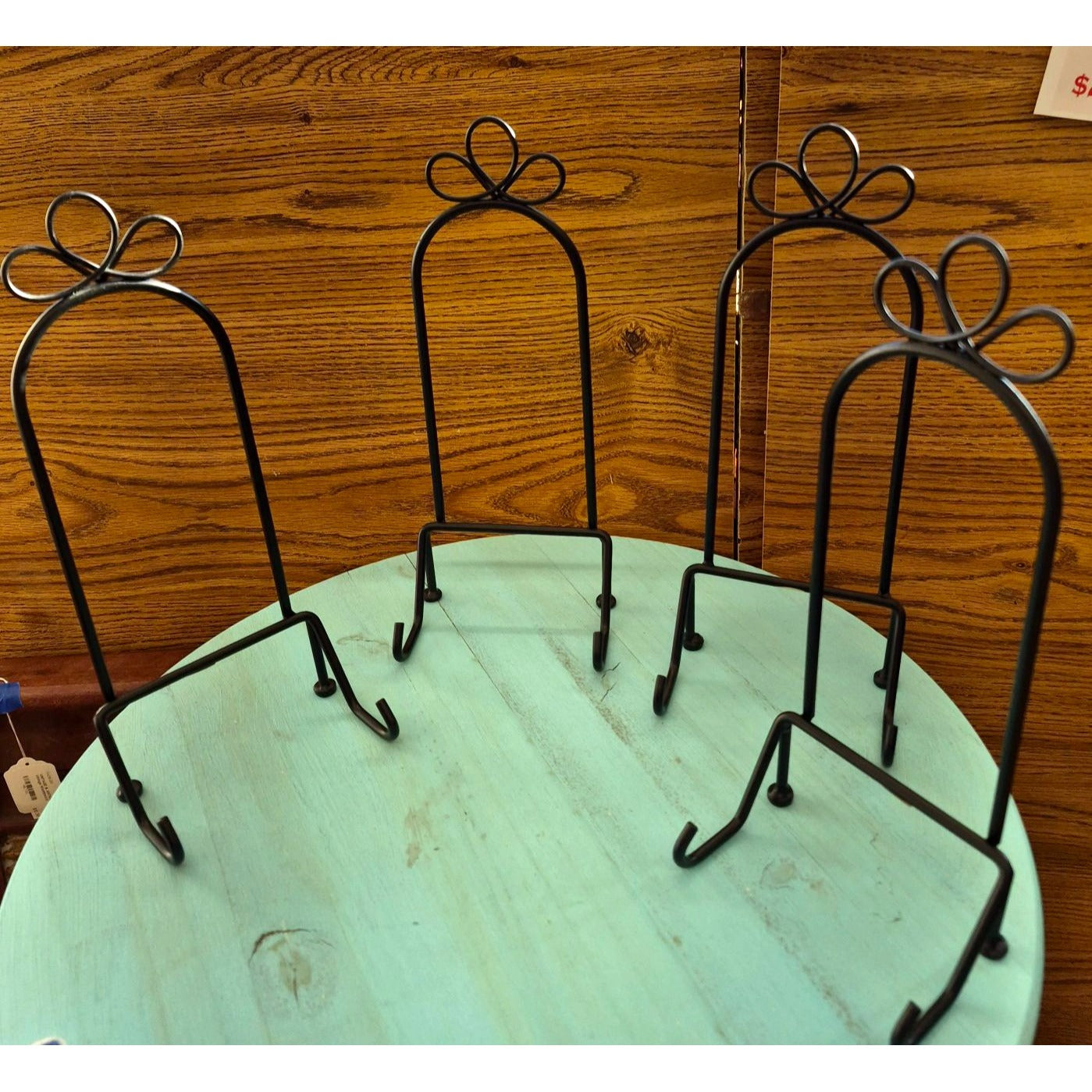 Decorative Black Metal Plate Stands Set 4