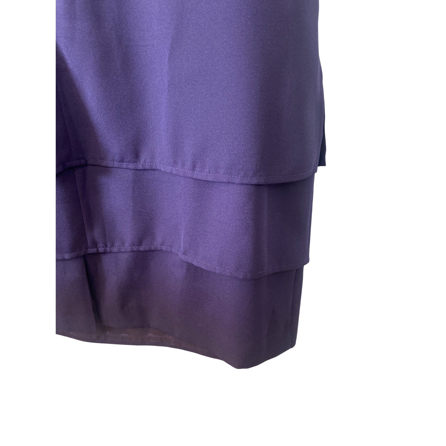 Randi May Collection Womens Purple Short Sleeve Layered Dress Size 16WP Polyester/Spandex
